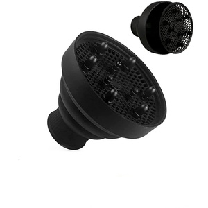 Difusor de Secador de Pelo Plegable de Silicona y Plástico para Salón de Belleza <span class=keywords><strong>WangDa</strong></span>, Negro, Resistente al Calor, Profesional - Product Image 1