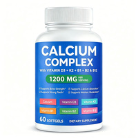 Compléments alimentaires OEM Calcium Vitamine D3 K2 en gélules pour la santé des os et des articulations avec Vitamines B1 B2 B12