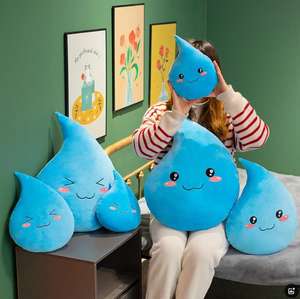 Creativo lindo azul gota de agua juguetes de peluche Super suave niños dormir calmante gota de agua muñecas de tela - Product Image 1