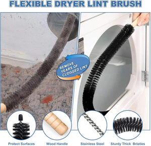 Kit d'outils <span class=keywords><strong>de</strong></span> nettoyage <span class=keywords><strong>de</strong></span> la conduite d'évacuation du sèche-linge, embout universel pour tuyau d'<span class=keywords><strong>aspirateur</strong></span>, brosse en nylon durable et flexible, portable, sûr, élimination des peluches, utilisation facile - Product Image 4