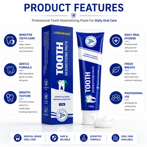 <span class=keywords><strong>Pasta</strong></span> <span class=keywords><strong>Dental</strong></span> Herbal <span class=keywords><strong>Desensibilizante</strong></span> de Marca Privada OEM, Menta Fresca Suave, Calma los Dientes Sensibles, Anti-Caries y Blanqueadora para el Hogar - Product Image 5