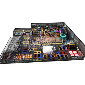 Terrain de jeux intérieur commercial américain de grande taille de 2000 m², équipement de sport, parcours d'obstacles <span class=keywords><strong>Ninja</strong></span> Warrior, parc de trampolines pour enfants - Product Image 1