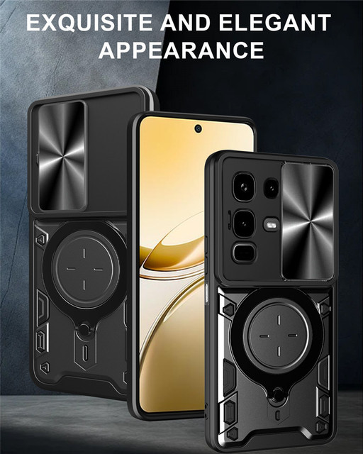For Infinix Note 50X Itel Power 70 Realme Business Design Wholesale Sliding Magnetic Strip Stand Mobile Phone Case