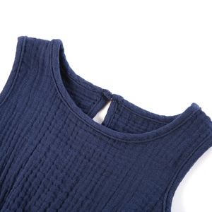 Весна-лето без рукавов Нет минимального заказа в наличии rts Одежда для новорожденных девочек одежда цельные муслиновые детские комбинезоны 100% хлопок - Product Image 4