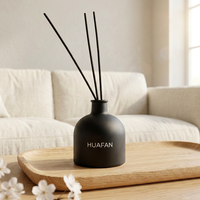 Bouteille en verre vide ronde de 250 ml pour diffuseur à bâtonnets, vente en gros, logo personnalisé, couleur, flacon pulvérisateur pour diffuseur d'arômes