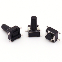 Micro-interrupteur tactile SMD 6x6mm à 4 broches, bouton-poussoir vertical haute température pour l'électronique, prix usine
