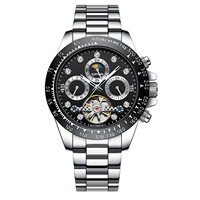 Montre mécanique entièrement automatique, montre mécanique lumineuse, montre multifonction, montre pour homme, montre pour homme d'affaires