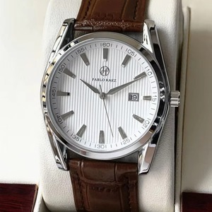 Wholesale Men's Business Waterproof <b>Watch</b> <b>Black</b> Leather Strap 10mm Ultra Thin Dial Dress Quartz <b>Watch</b> with Calendar Function - Product Image 3