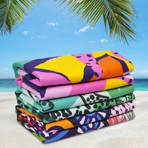 Toalla de playa para adultos, toalla de playa con diseño floral, sin arena, rectangular, personalizable, respetuoso con el medio ambiente, para verano