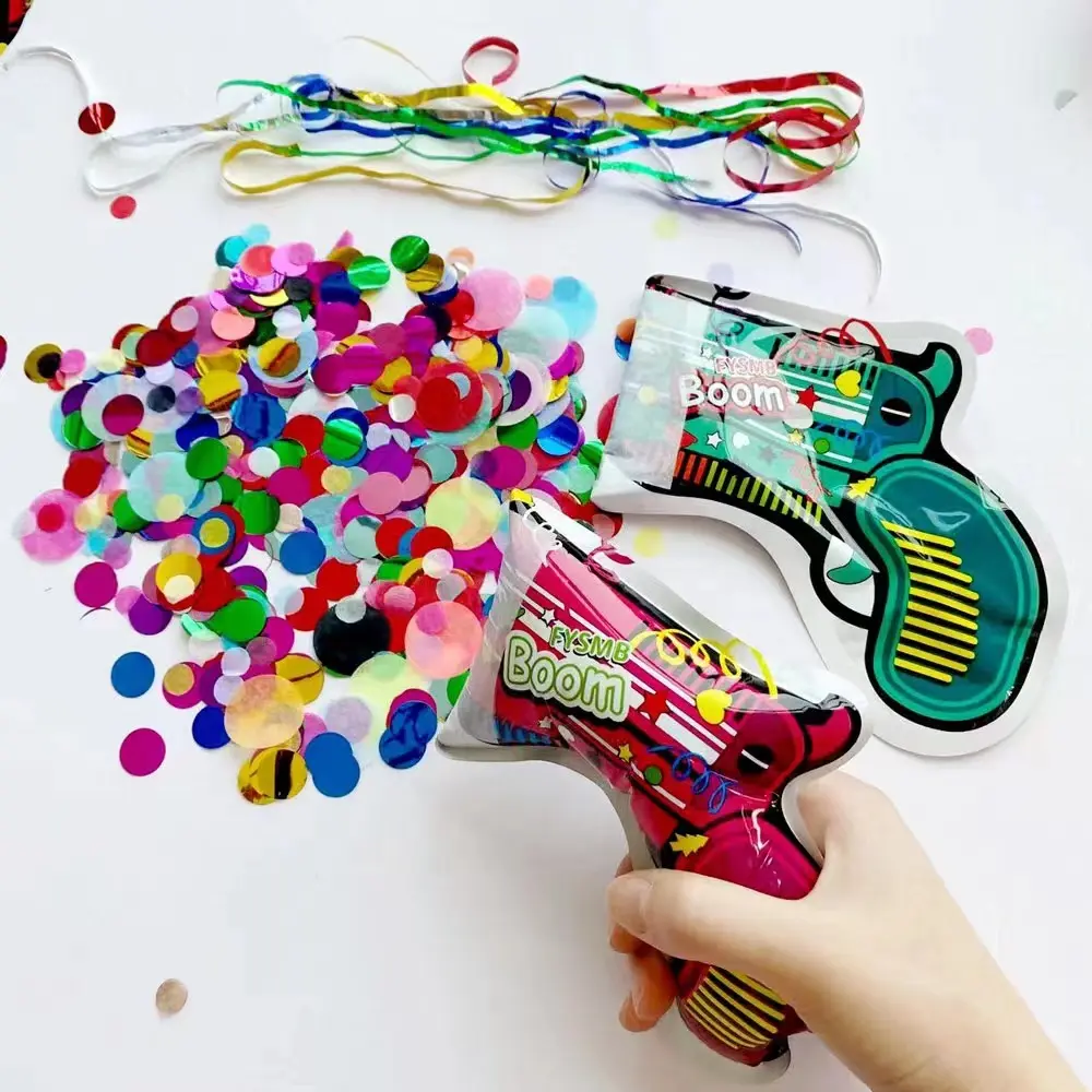 Nieuwe Mini Handheld Kleine Groet Bruiloft Hand Twist Pull Gun Vuurwerk Cool Opblaasbaar Speelgoed Verjaardagsfeestje Sfeer Spray Supplie