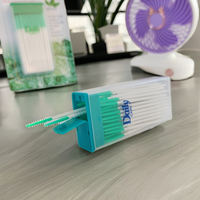 Soins quotidiens meilleure vente haleine rafraîchissante saveur menthe brosse en caoutchouc de silicone souple choix dentaires brosses interdentaires polyvalentes