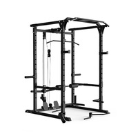 Estructura de Acero Multifuncional para Dominadas, Sentadillas y Ejercicios de Fuerza en Casa y Gimnasio