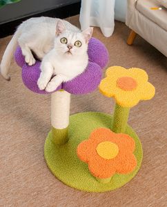 Arbre d'activités pour chat, nouveau style 2024, structure à 4 niveaux, tour d'escalade pour chaton, griffoir pour chat en forme de fleur - Product Image 2