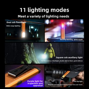 New Magnetic Double Light Source LED <b>Rechargeable</b> EDC <b>Flashlight</b> Mini Portable Outdoor Emergency Multi-Function Card Lamp - Product Image 3