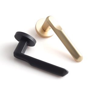 Oukali European Furniture Brushed Gold <strong>Door</strong> Handle Springs <strong>Main</strong> Wooden Privacy Pull Handles for <strong>Doors</strong> With Key <strong>Lock</strong> - Product Image 4