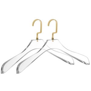 Échantillon gratuit d'épaisseur personnalisable de cintres en cristal de qualité supérieure en acrylique transparent clair personnalisé disponible pour affichage uniquement - Product Image 3