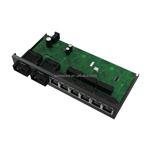 ตัวแปลงสื่อไฟเบอร์ออปติกอีเธอร์เน็ตคุณภาพสูง 10/100Mbps 25KM 2SC 6RJ45 - Product Image 4