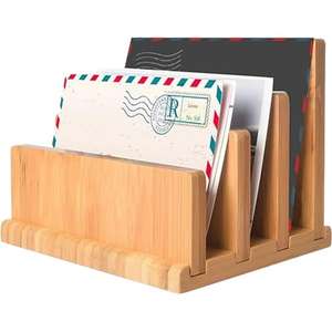 Organisateur de documents en bambou, rectangulaire, multifonctionnel, pour le bureau, en bois naturel, type sur pied - Product Image 3