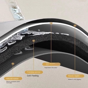 קריקטורה דוב בצורת סופג רחצה חינם מחצלת חדר אמבטיה כיף חדר אמבטיה ו שטיח רצפת מקלחת - Product Image 3