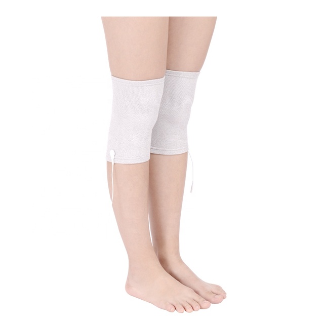 TENS EMS Conductive Silver Fiber Knee Sleeve Electric Stimulation Pain Relief Leg Muscle Massage Machine Stimulator