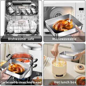 Thép không gỉ Snack hộp lưu trữ PP nắp nhựa máy rửa chén Tủ đông an toàn thực phẩm lưu trữ <span class=keywords><strong>container</strong></span> cho tổ chức thực phẩm - Product Image 3