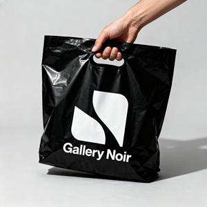 Bolsa de plástico para compras al por menor impresa personalizada, bolsas de plástico troqueladas para llevar, bolsas de embalaje de plástico con logotipo - Product Image 1