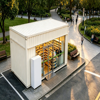 Conteneur de magasin pop-up mini de 10 pieds et 20 pieds, café, bar, restaurant de restauration rapide, magasin de proximité, kiosque, stand, magasins modulaires préfabriqués