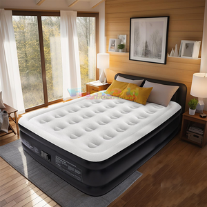 Pvc 2 personas doble plegable al aire libre bomba eléctrica asistida Matelas Gonflable cama de aire colchón inflable para acampar arena playa - Product Image 6