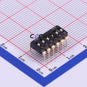 EI-06-Q DIP Switch Through hole Component (THT) Switch ( Number of Switch Sections: 6 )( Lead Spacing: 2.54mm ) - Product Image 1