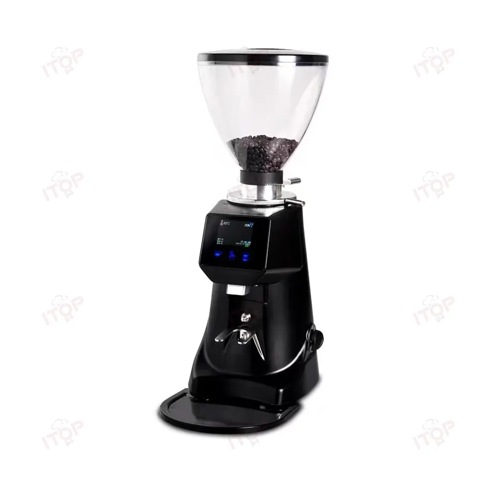 Populaire 63Mm Touchscreen Flat Burr Elektrische Espresso Koffiemolen Voor Coffeeshop