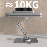 Nouveau support de téléphone portable de bureau rotatif à 360° LvDa LD-FH-001, pliable, réglable en hauteur, en alliage d'aluminium