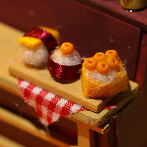 <span class=keywords><strong>Maison</strong></span> de poupées en bois pour enfants, <span class=keywords><strong>Kit</strong></span> assemblée à la main, vente en gros, Style <span class=keywords><strong>Sushi</strong></span> japonais, bricolage, - Product Image 3