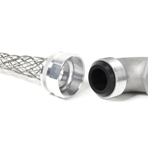 90 Grados Macho NPT 2-1/2 "Conector Malla de alambre de acero inoxidable Deluxe Cord Grips Strain Relief Grips - Product Image 3