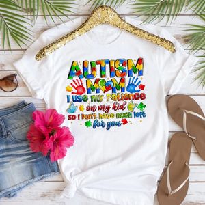 Mamá <span class=keywords><strong>de</strong></span> un niño autista, uso mi paciencia con mi hijo para que no me queden muchas para ti, impresión por transferencia DTF, adhesivo termoadhesivo para ropa y bolsas - Product Image 5