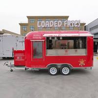 Remorque alimentaire mobile à 3 roues en acier inoxydable et aluminium, avec four, friteuse, table vapeur, chariot à snacks, pour restaurant et usage commercial en magasin alimentaire
