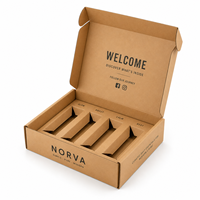 Boîte d'expédition pliable en carton ondulé kraft avec logo personnalisé écologique pour les cadeaux, les abonnements et la vente au détail