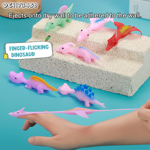 Marioneta de mano de dinosaurio de goma suave grande al por mayor 2025 Best Fidget Cute Animals Funny Catapult Toy Anti Stress Toy para niños - Product Image 5