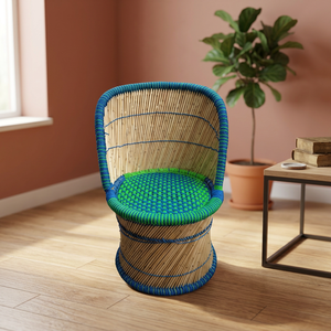 Bulk Supply Indoor Outdoor Accent Bamboo <b>Stool</b> Set Removable Cover Leather Upholstery School Apartment Entry Bedroom Evening - Product Image 6