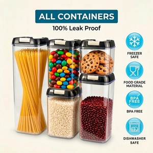 <b>Clear</b> <b>Plastic</b> Airtight Food Storage <b>Containers</b> for Kitchen Storage - Product Image 4