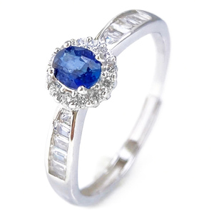 <span class=keywords><strong>Anello</strong></span> Minimalista con Zaffiro Blu Naturale per Donne, Argento Sterling 925, Montatura a Griffe, Placcato <span class=keywords><strong>Oro</strong></span>, Gioiello di Lusso per Fidanzamento - Product Image 6