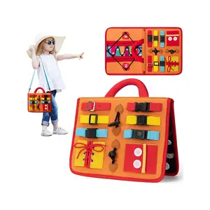 व्यस्त मोंटेसरी खिलौने संवेदी गतिविधि बोर्ड खेल खिलौने अर्ली शैक्षिक सीखने खिलौना बच्चा मोंटेसरी संवेदी व्यस्त बोर्ड