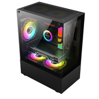 OEM ODE High Quality Black White Glass ATX Tower Gaming Computer Cases Mid Tower Gaming Casing for Desktop PC Server Stock