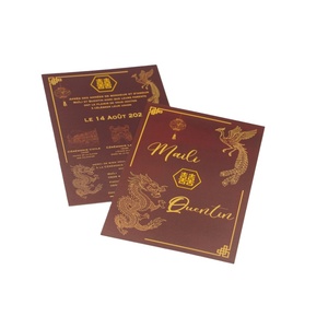 Cartes de menu personnalisées en papier d'art chinois 300 g/m² pour atelier de réparation, location de voitures, étudiants, entreprises, administrations, mariages, avec nom - Product Image 1