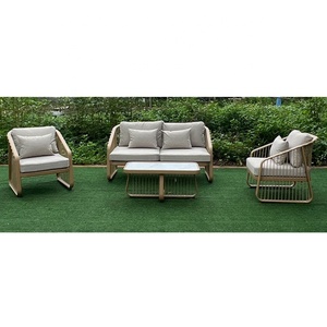 Canapé en rotin tissé <span class=keywords><strong>de</strong></span> balcon <span class=keywords><strong>de</strong></span> haute <span class=keywords><strong>qualité</strong></span> Ensemble <span class=keywords><strong>de</strong></span> canapé en rotin <span class=keywords><strong>de</strong></span> <span class=keywords><strong>jardin</strong></span> extérieur imperméable à l'eau - Product Image 4