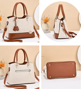 Bolso de Mano de Cuero PU de Alta Calidad para <span class=keywords><strong>Mujer</strong></span>, Gran Capacidad, con Cierre, Estilo Casual, Tipo Tote, con Correa para el Hombro - Product Image 5