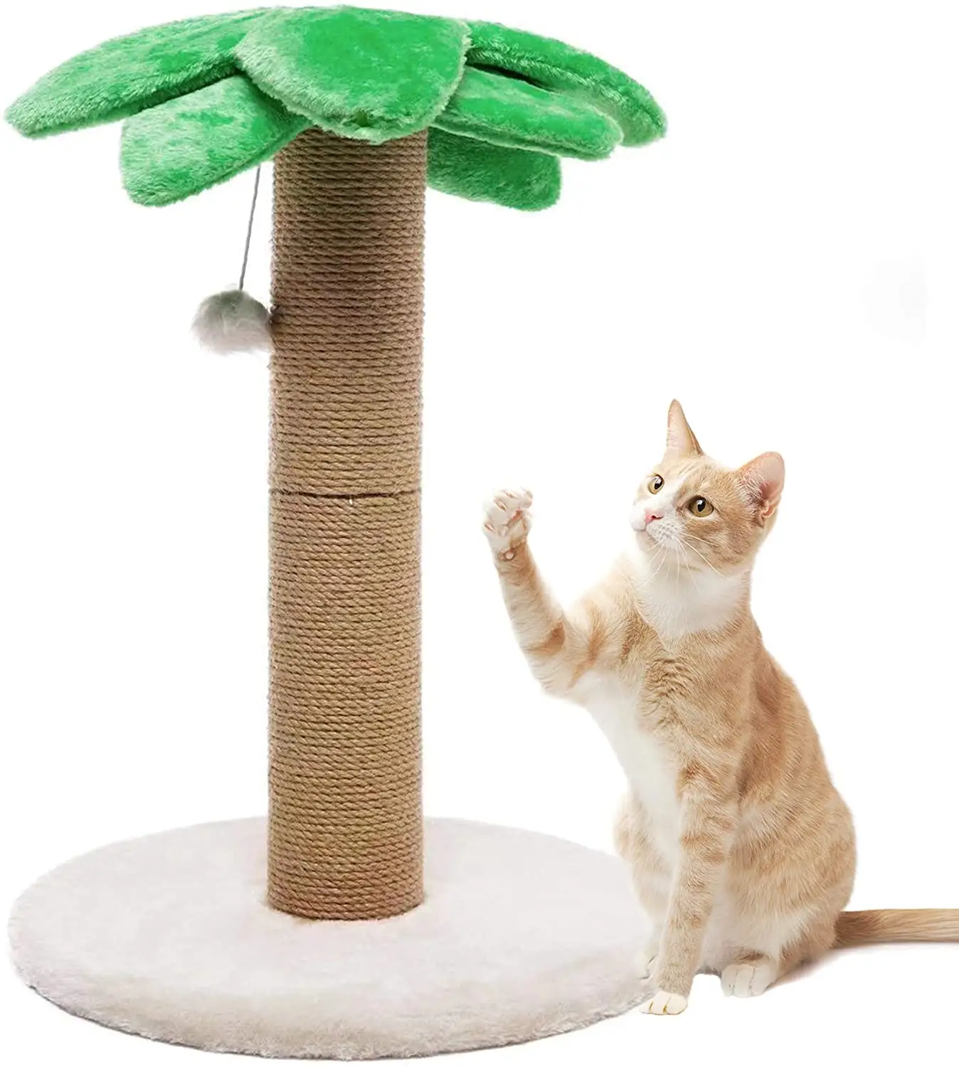 Poste à gratter en Sisal et gaucher pour chats, support pour gratter, en forme d'arbre, pour chatons et chats, en peluche