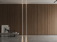 Panneau mural moderne avec éclairage LED, lumière linéaire en aluminium pour panneaux muraux en bois, design d'intérieur d'hôtel YB3003-22-1