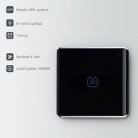 Interrupteur intelligent WiFi 10A 1 voie avec contrôle tactile pour l'automatisation de la maison intelligente Google et Alexa, compatible avec l'application Smart Life