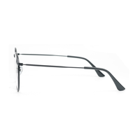 Kacamata Bingkai Bulat Desain Optik Vintage Grosir OEM Warna Gun Metal untuk Pantai