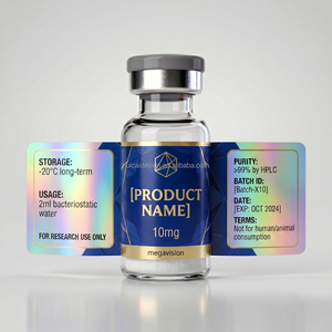 OEM Custom Hologram Peptide Packaging <strong>Labels</strong> <strong>Stickers</strong> Waterproof for 3ml 5ml <strong>10ml</strong> Laboratory Glass <strong>Vial</strong> Bottles - Product Image 2